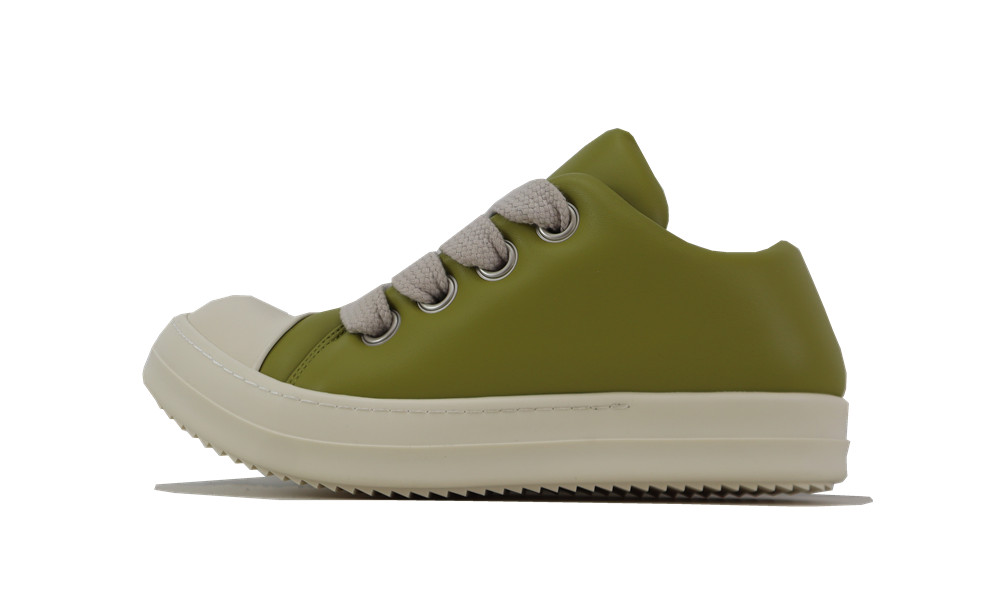 Rick Owens Green Jumbo Lace Padded Low,Specials : Monicasneaker_monicasneakers