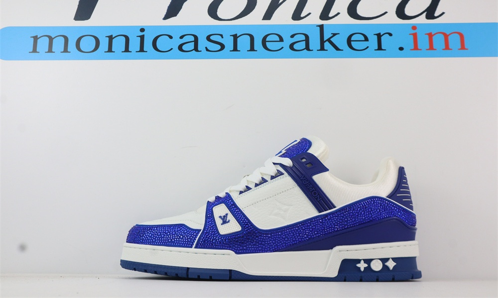L.V Trainer Sneakers 'White Monogram...